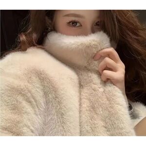 J Jill Faux Four Beige/iwory/ Oatmeal Teddy Size LP Coat  New $169